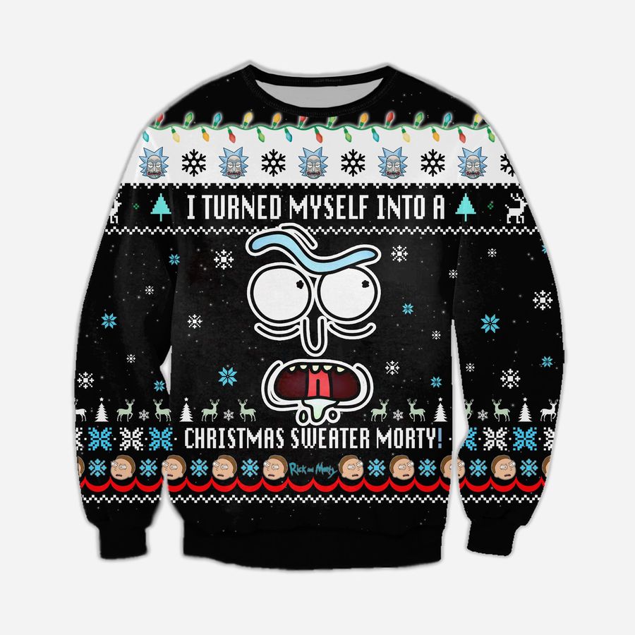 Funny Rick Ugly Christmas Sweater All Over Print Sweatshirt Ugly