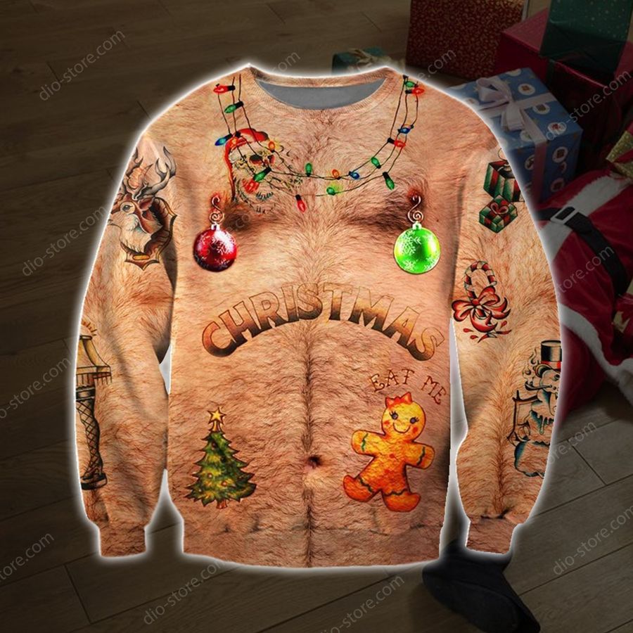 Funny Santa 3D Print Ugly Christmas Sweater Ugly Sweater Christmas