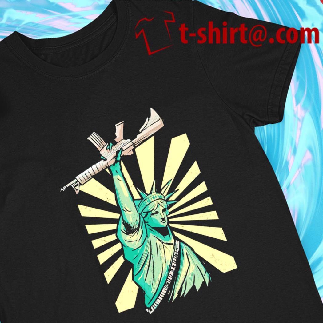 Funny Statue of Liberty with Ar-15 2022 T-shirt