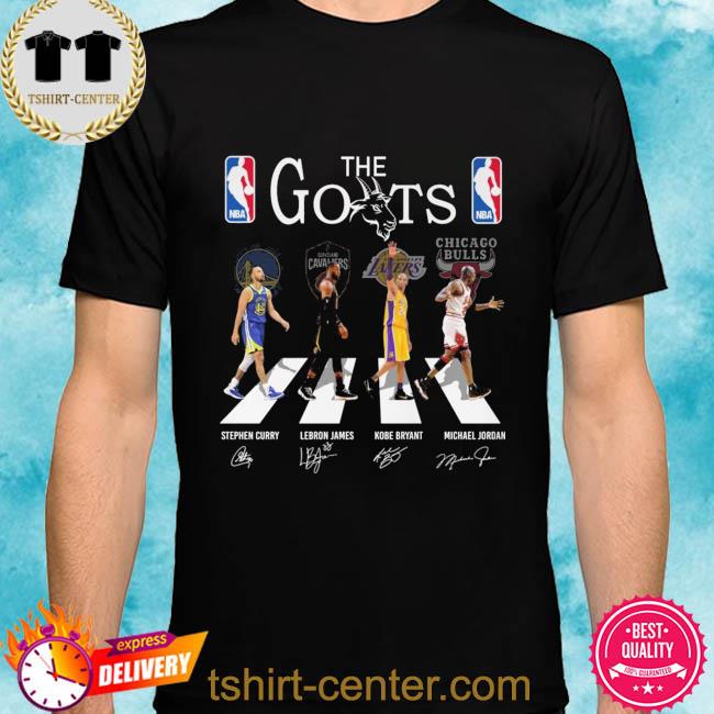 Funny The Goats Stephen Curry Lebron James Kobe Bryant Michael Jordan signatures 2022 shirt