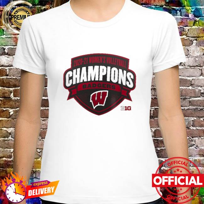 Funny Wisconsin Badgers 2020-21 Big Ten Women's Volleyball Conference Champions T-Shirt