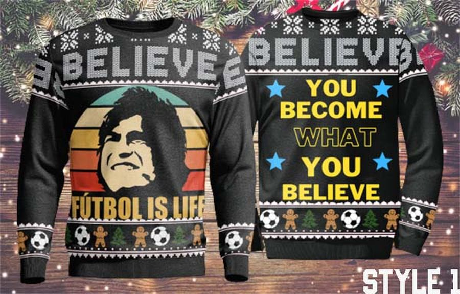 FutBol Is Life Sweater, Christmas Believe Ted Lasso Sweater
