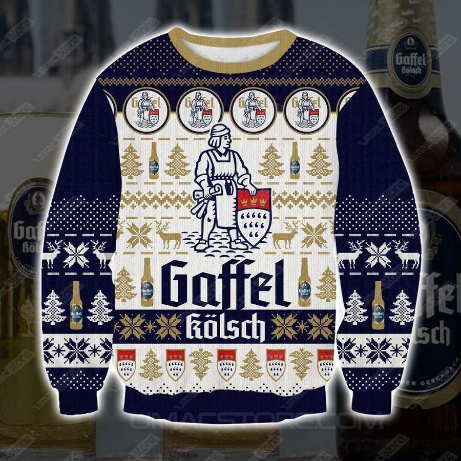 Gaffel Kolsch 3D Print Christmas Sweater