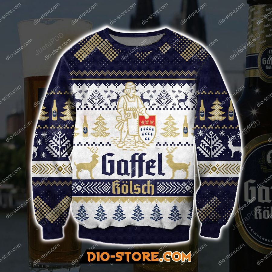 Gaffel Kolsch Beer Ugly Christmas Sweater All Over Print Sweatshirt