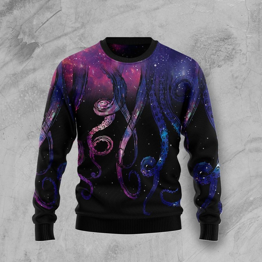 Galaxy Octopus Ugly Christmas Sweater - 3267