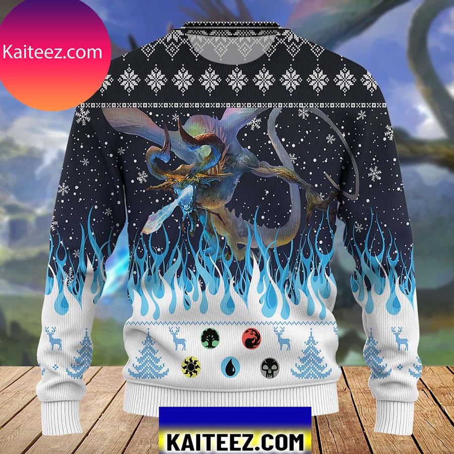 Game MTG Magic The Gathering Nicol Bolas  The Ravager Wool Ugly Sweater