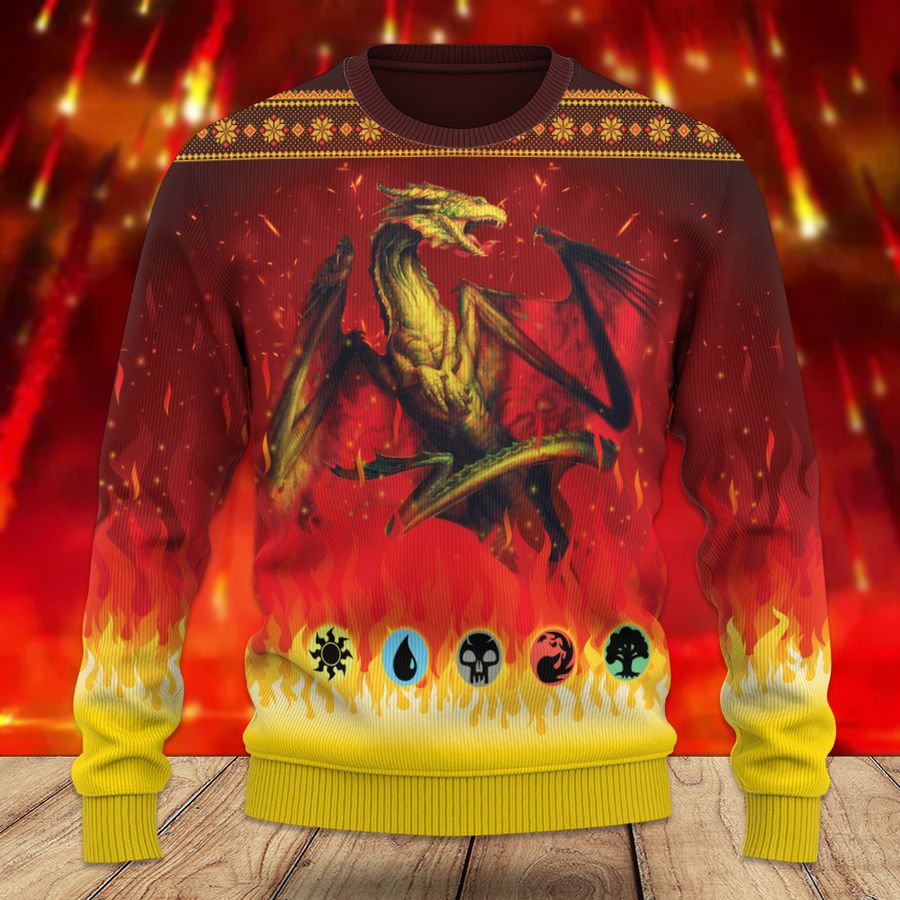 Game MTG Shivan Dragon Ugly Sweater