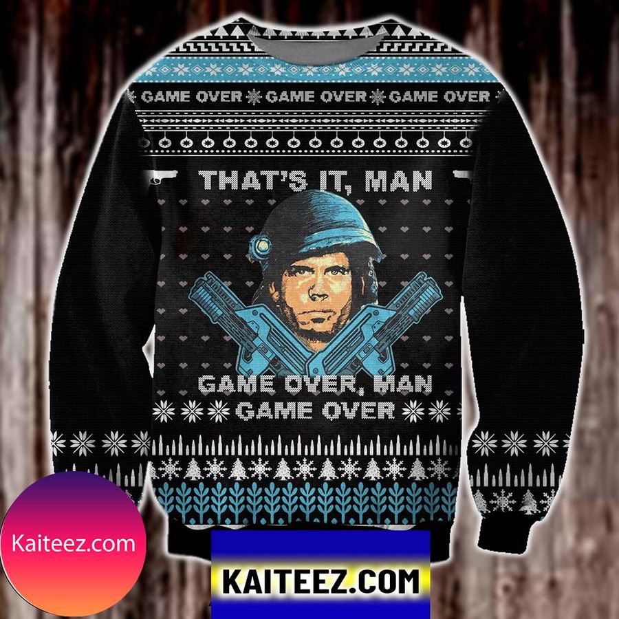 Game Over, Man 3d Print Christmas Ugly Sweater