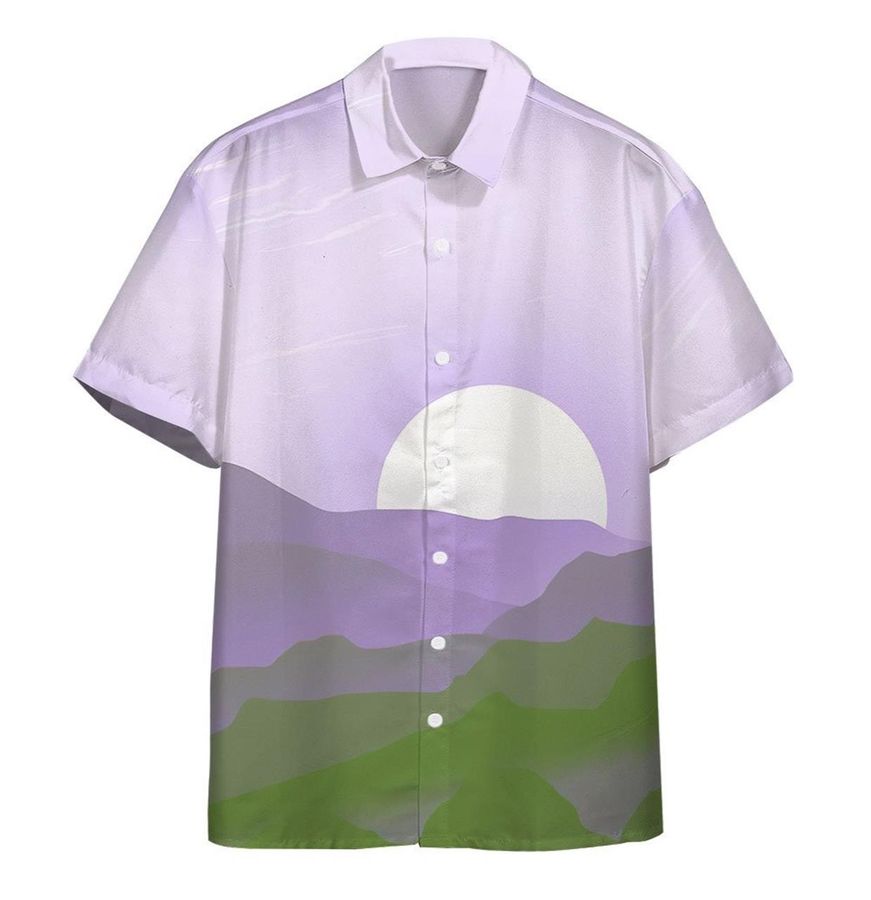 Genderqueer Pride Sunrise Custom Hawaii Shirt