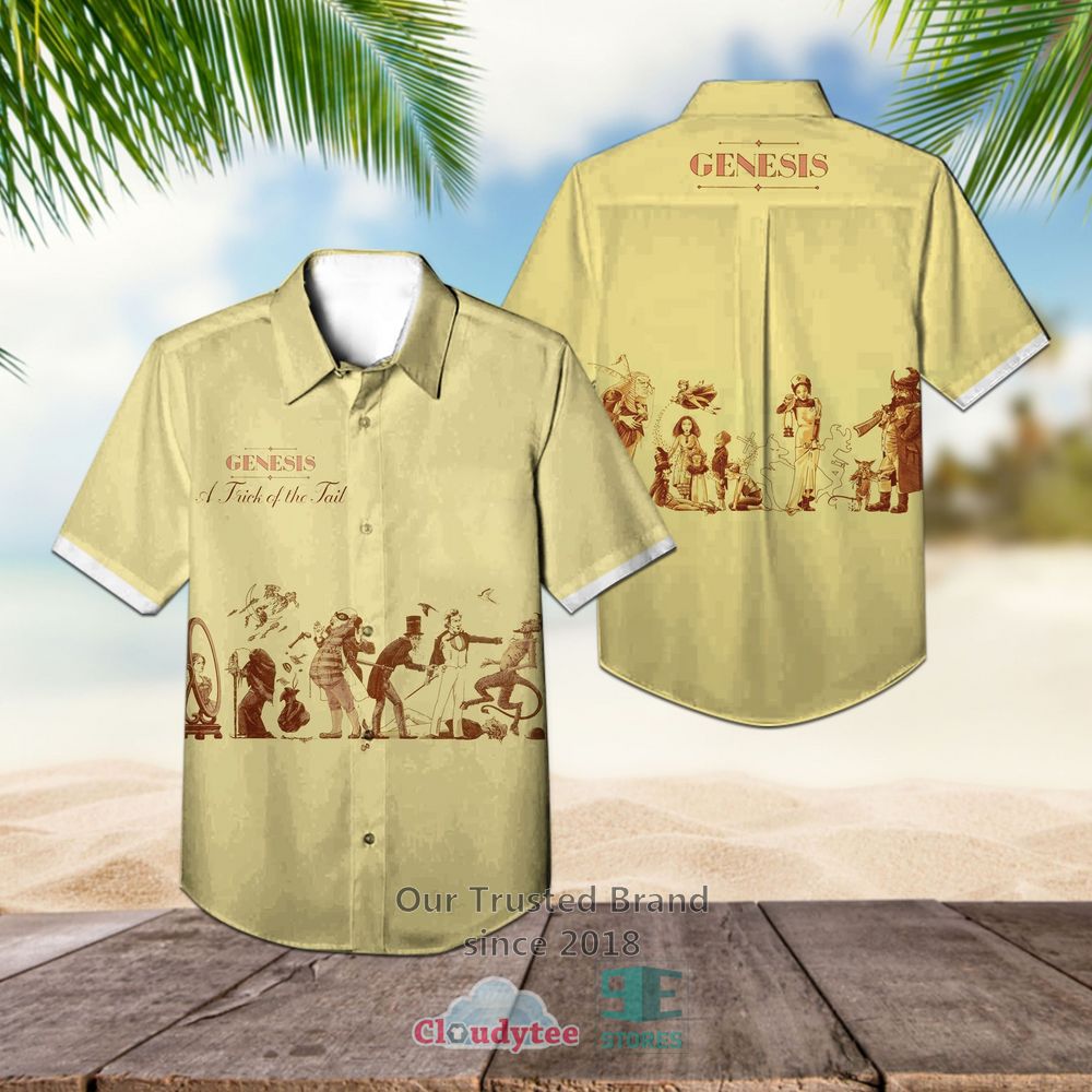 Genesis A Trick Of The Tail 1976 Casual Hawaiian Shirt – LIMITED EDITION