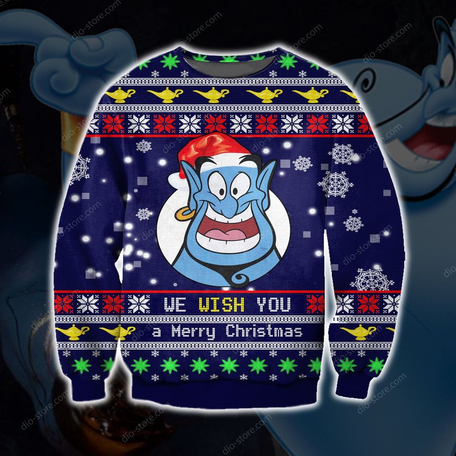 Genie Ugly Christmas Sweater, All Over Print Sweatshirt, Ugly Sweater, Christmas Sweaters, Hoodie, Sweater