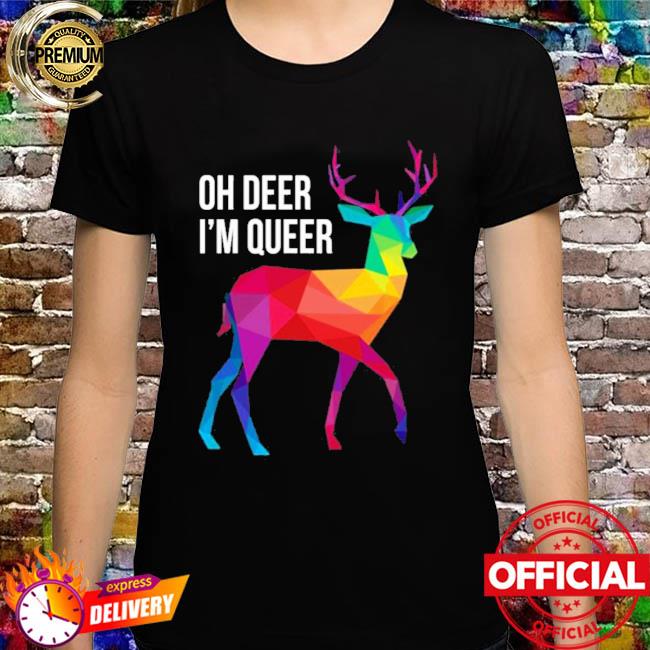 Geometric cait oh deer I'm queer shirt