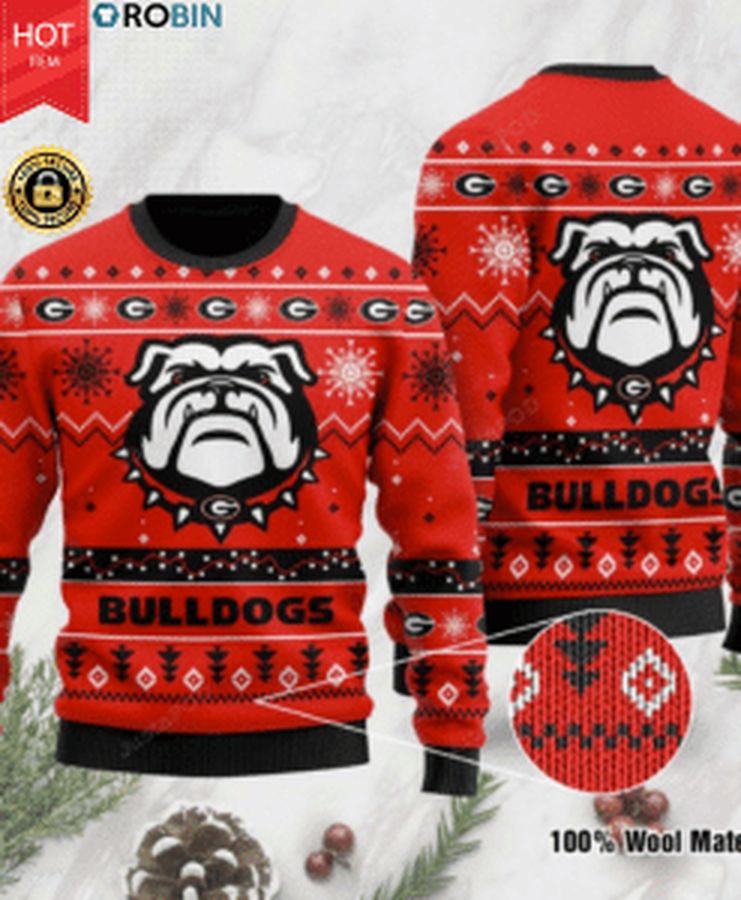Georgia Bulldogs football ugly christmas sweater Ugly Sweater Christmas Sweaters