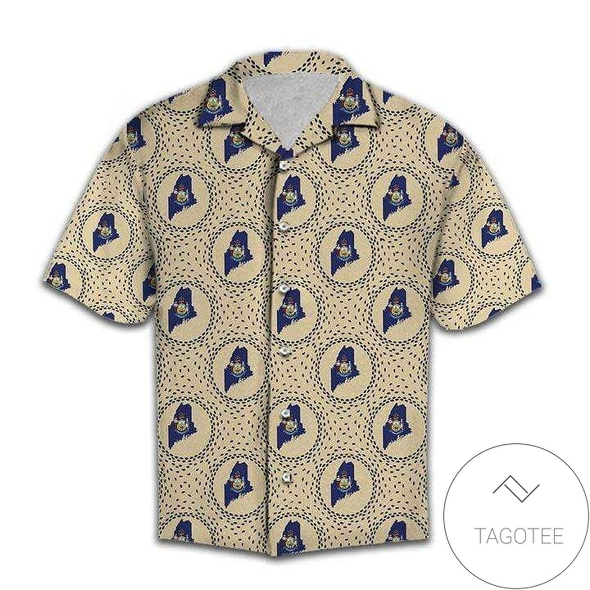 Get Here Family Matching Maine Lover Hawaiian Aloha Shirts H