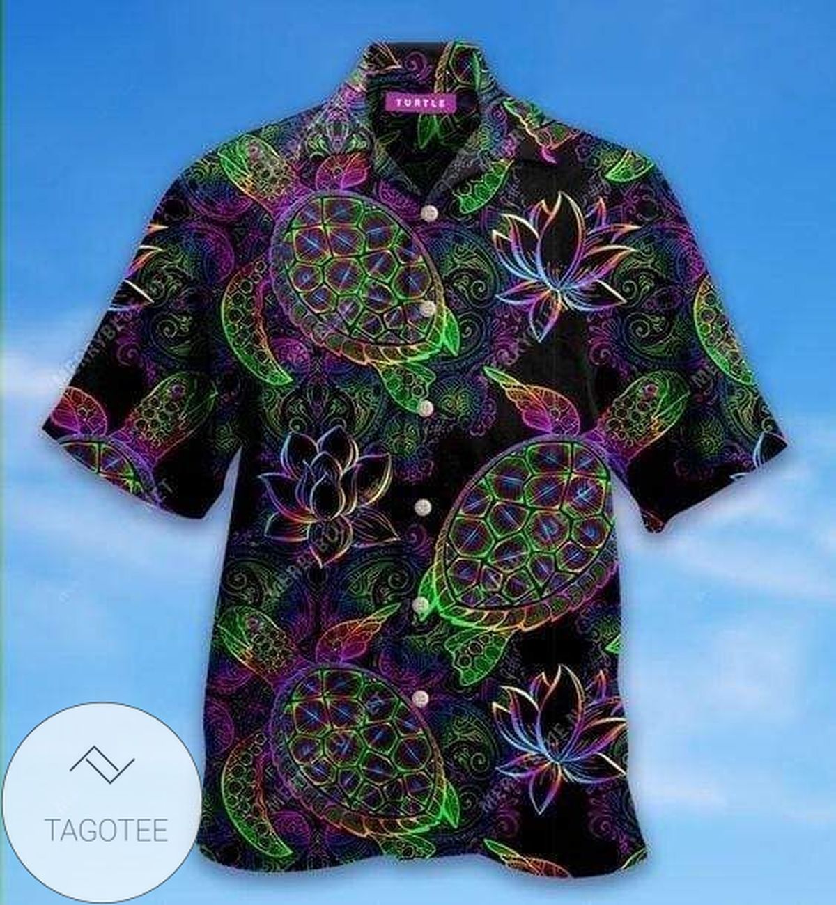 Get Here Hawaiian Aloha Shirts Mandala Turtle