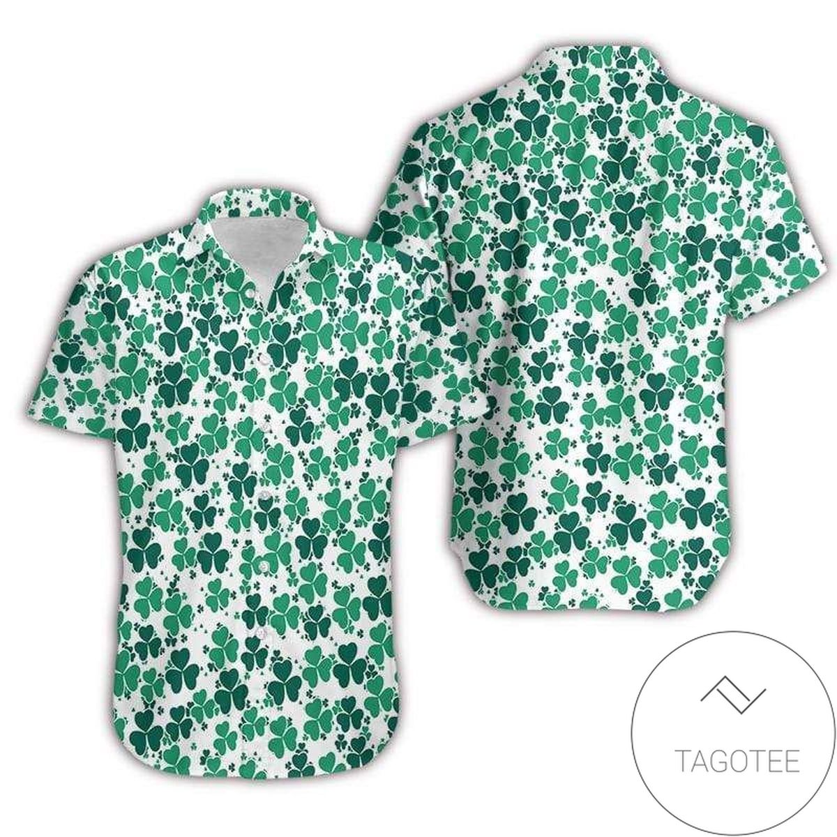 Get Here Irish Pride Happy St Patricks Day Shamrock Hawaiian Aloha Shirts Dh