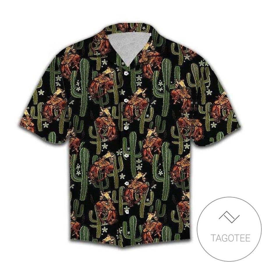 Get Now Cowboy Cactus Tropical Unisex Hawaiian Aloha Shirts L