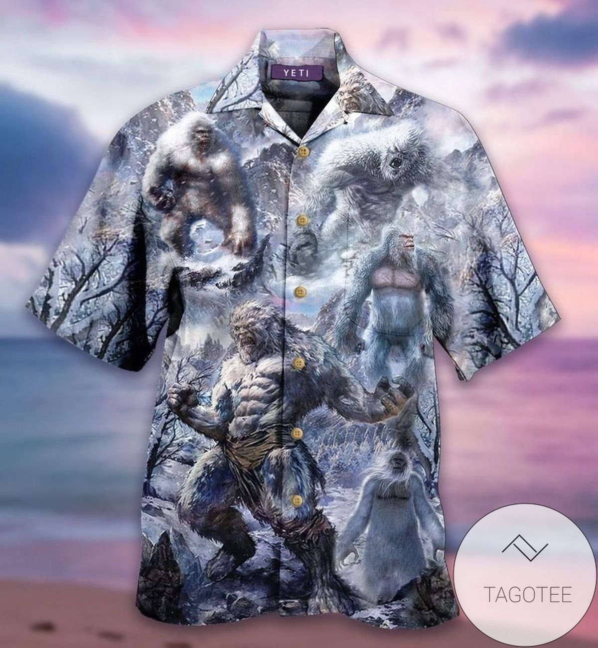 Get Now Savage Strong Gorilla Under Snowy Winter Authentic Hawaiian Shirt 2022s
