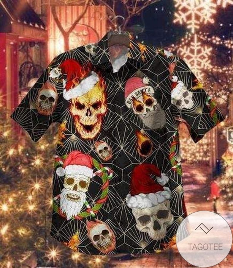 Get Now Skull Santa Claws Fire Christmas Hawaiian Aloha Shirts H