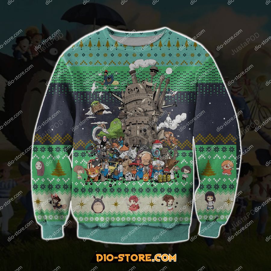 Ghibli Studio Characters Ugly Sweater Ugly Sweater Christmas Sweaters Hoodie