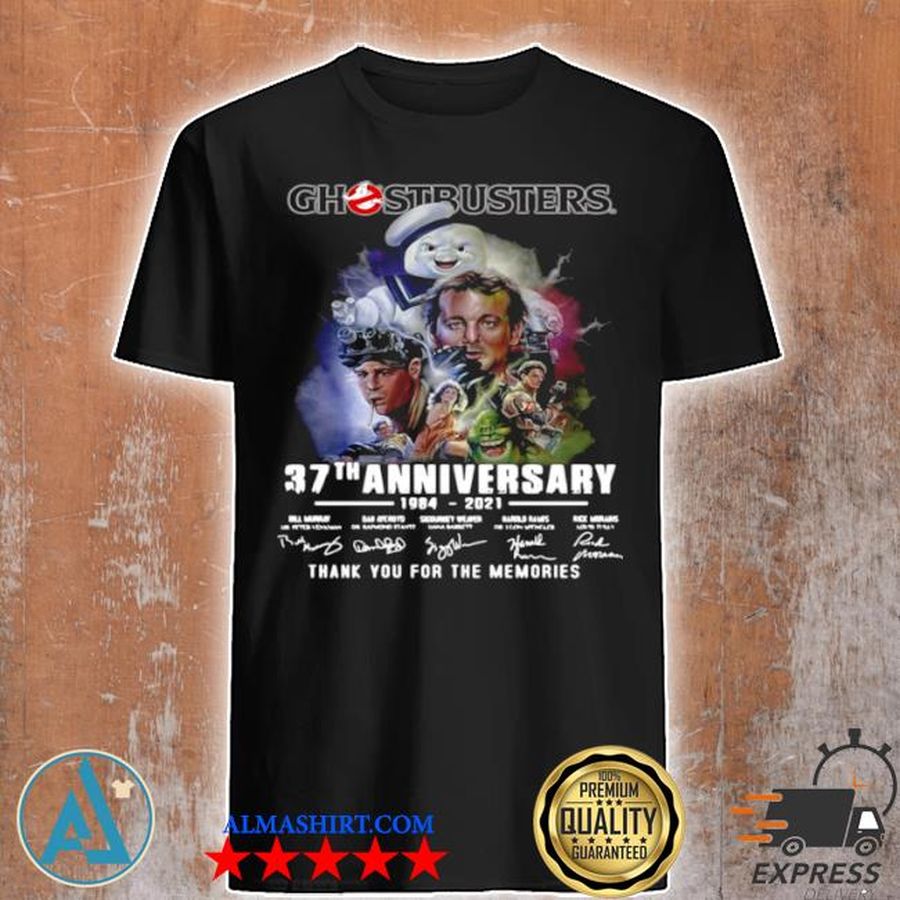 Ghostbusters 37th anniversary 1984 2021 signatures thank you for the memories shirt