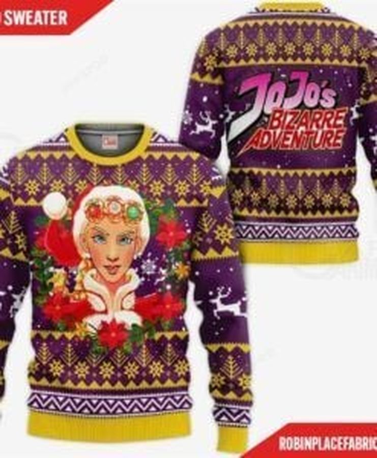 Giorno Giovanna JoJos Anime Ugly Christmas Sweater, All Over Print Sweatshirt, Ugly Sweater, Christmas Sweaters, Hoodie, Sweater