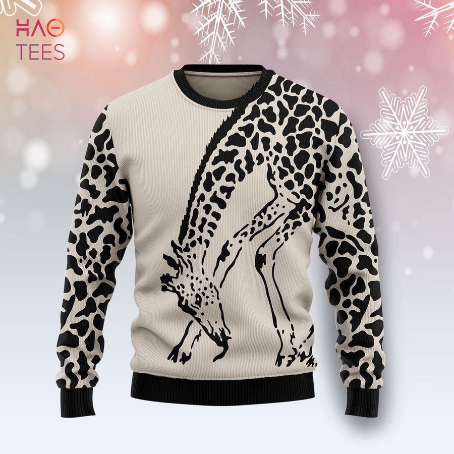 Giraffe Pattern Ugly Christmas Sweater