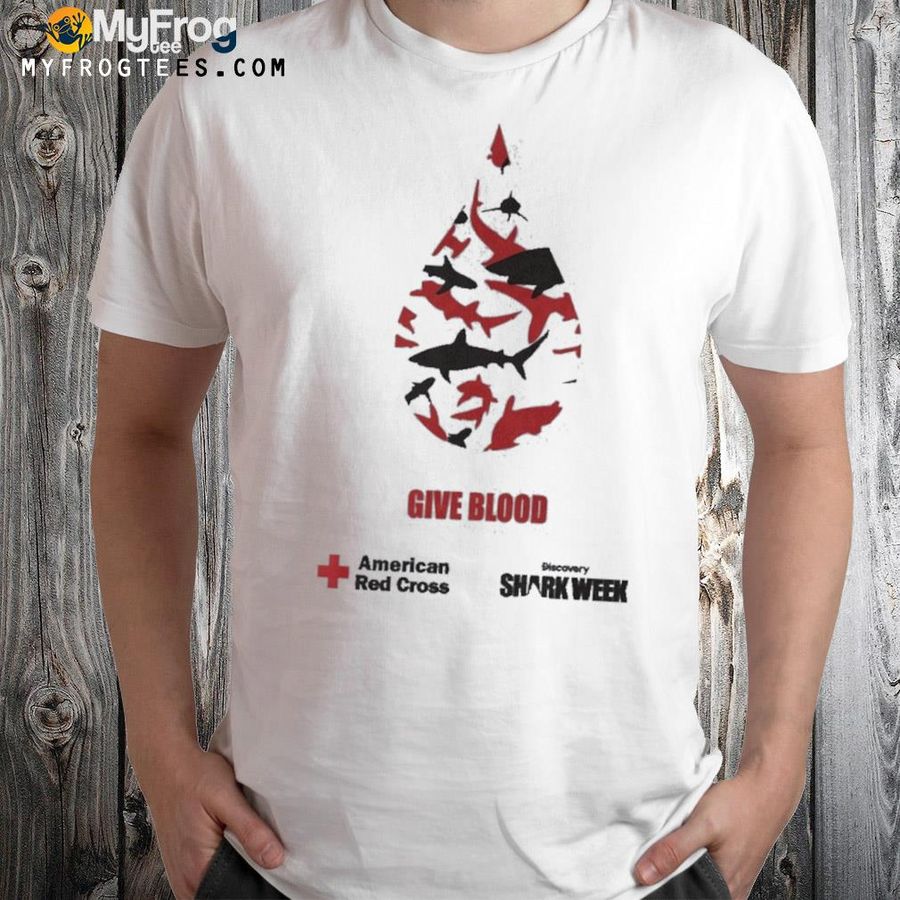 Give blood American red cross shark week shirt
