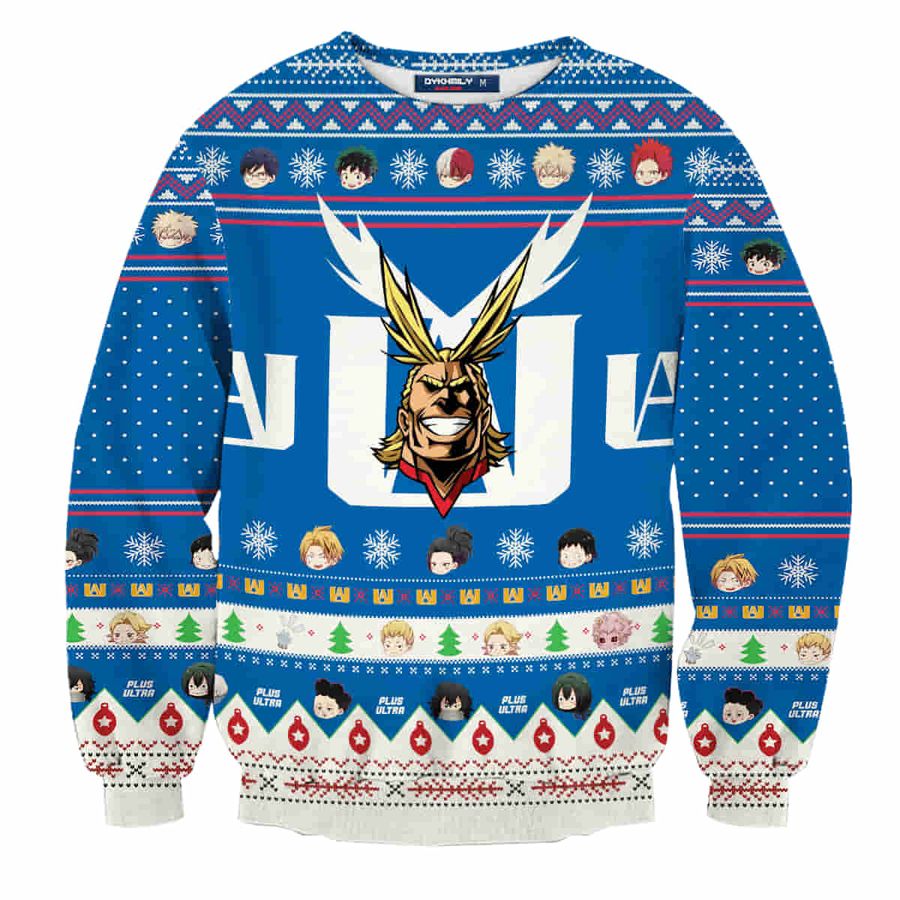 Go Beyond Plus Ultra My Hero Academia Wool Knitted Ugly Sweater