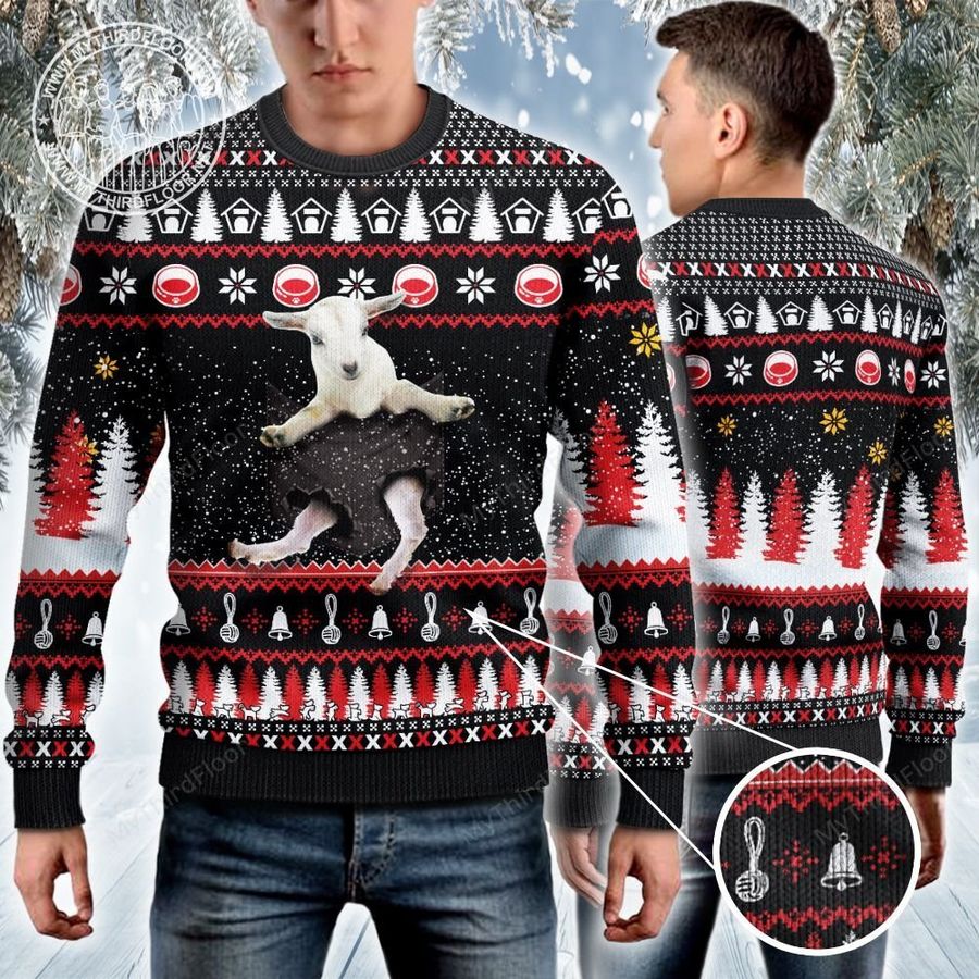 Goat Lovers Gift Baby In Pocket Ugly Sweater