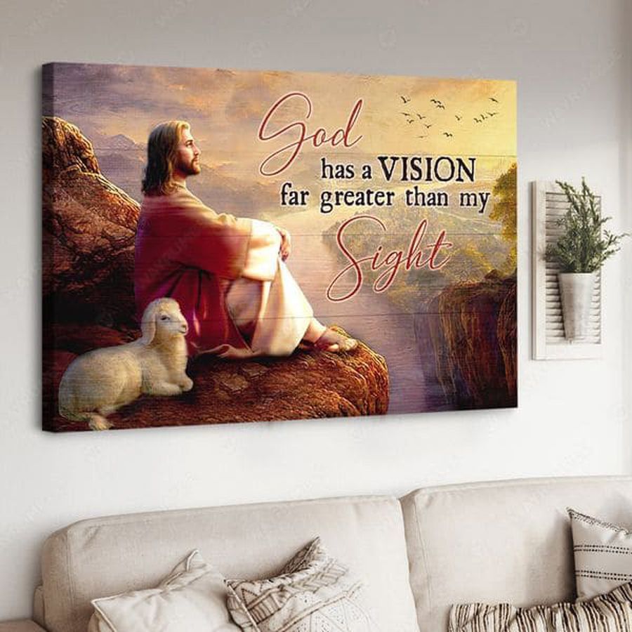 God And Lamb, God Have A Vision Fat Greater Than My Sight, Jesus Poster Poster