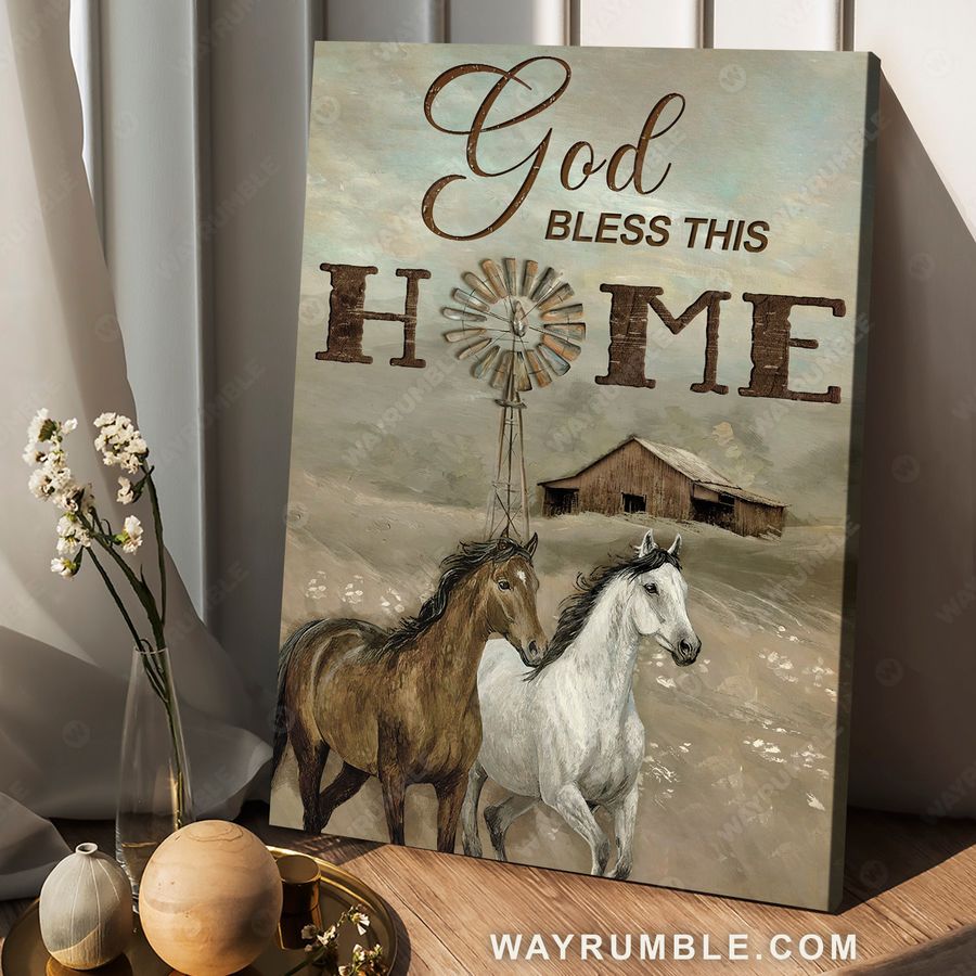 God Bless This Home, Horse Poster, Horse Couple Poster