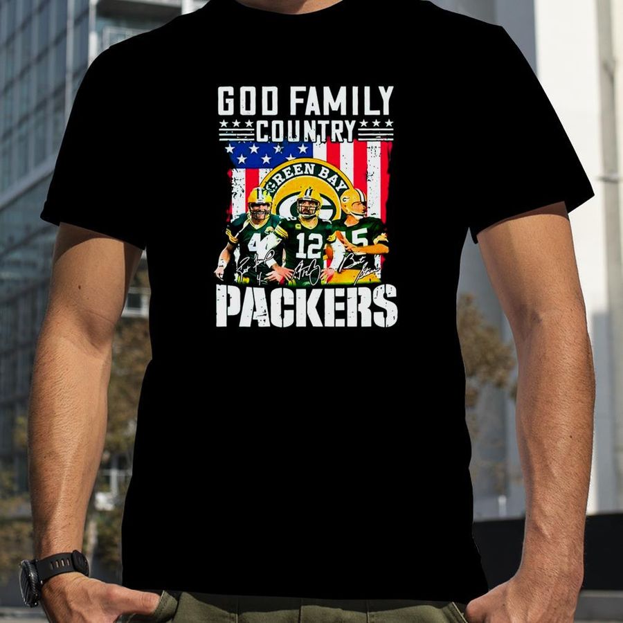 God Family Country Green Bay Packers Team Us Flag Green Bay Packers T Shirt