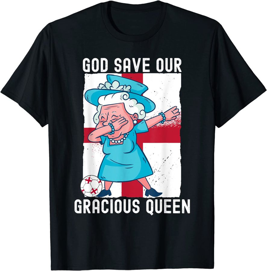 God Save Our Gracious Queen Dabbing Elizabeth England Flag_1
