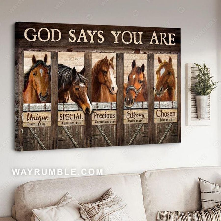 God Says You Are Horse, Unique, Special, Precious, Strong, Chosen Poster