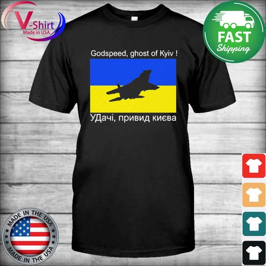 Godspeed Ghost of Kyiv Ukraine Flag T-Shirt