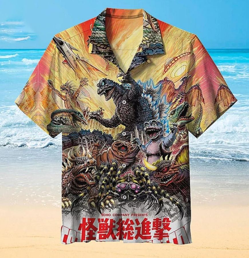Godzilla Movie Hawaiian Shirt