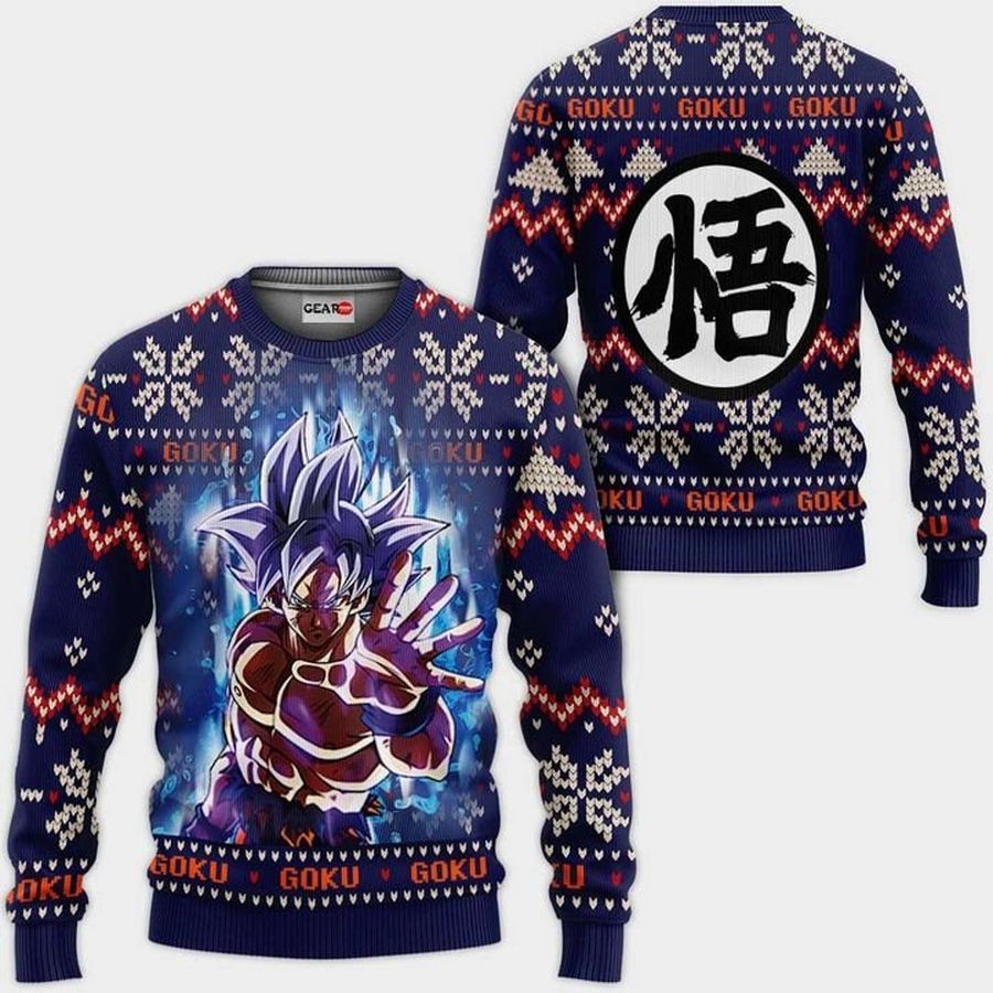 Goku Ultra Instinct Ugly Christmas Sweater and 3D Hoodie Custom Dragon Ball