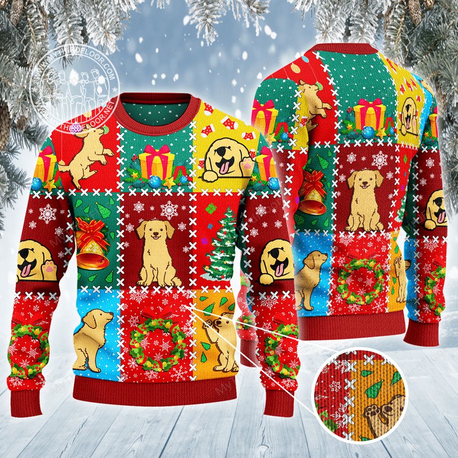 Golden Retriever Dog Lovers Christmas Wishes All Over Print 3D Ugly Sweater