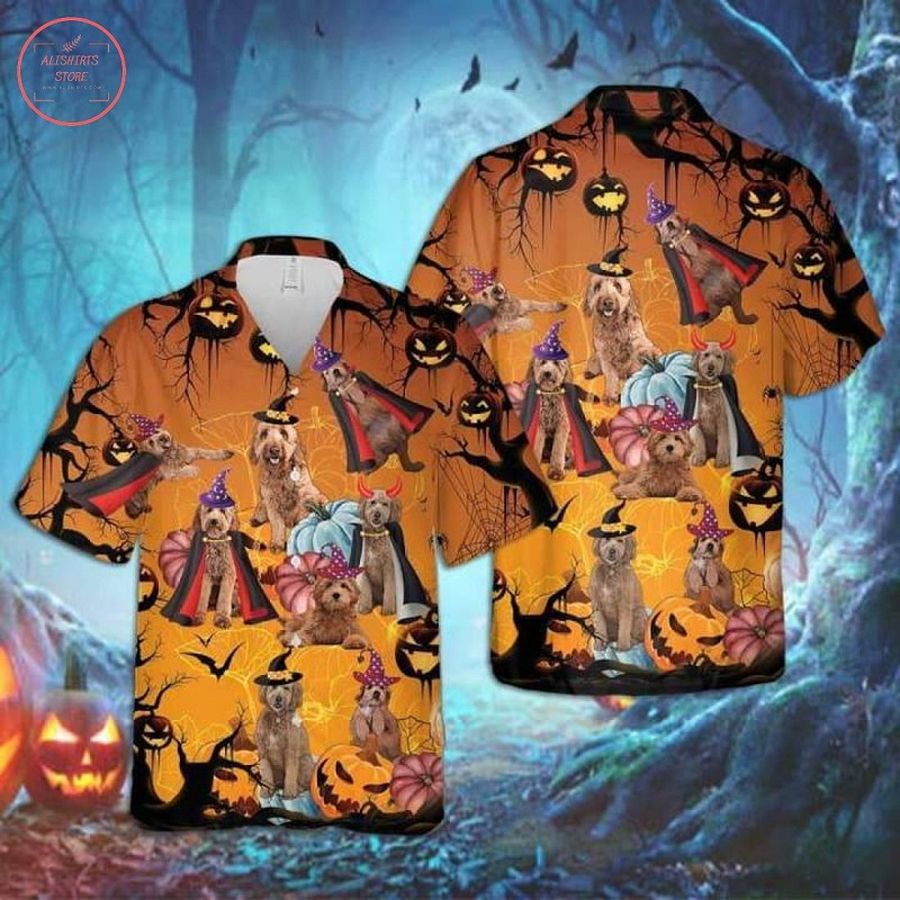 Goldendoodle Halloween Hawaiian Shirt