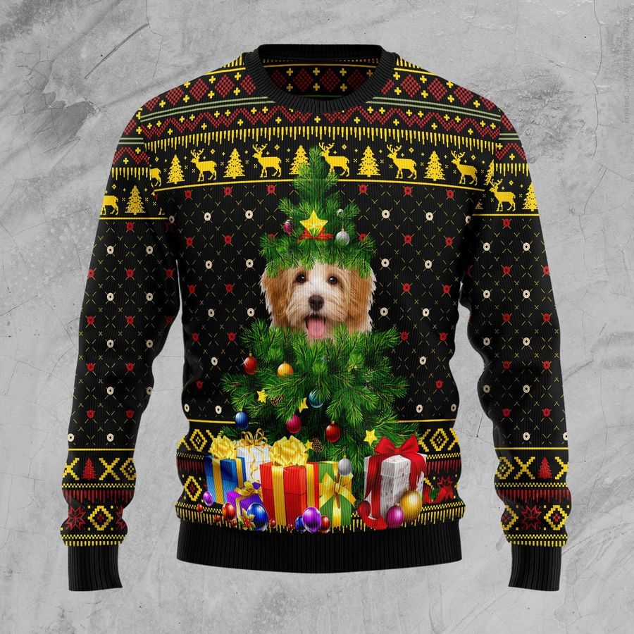 Goldendoodle Pine Ugly Sweater