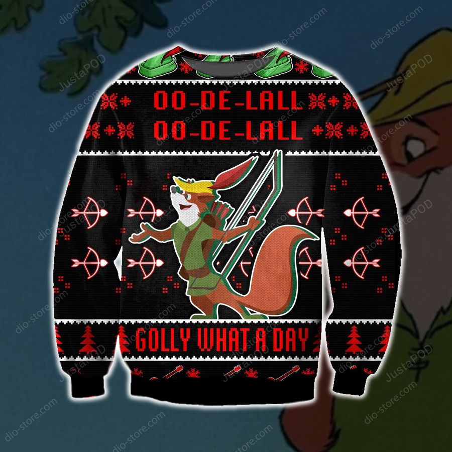 Golly What A Day- Robin Hood 3d Print Ugly Sweater
