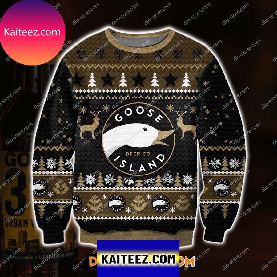 Goose Island Beer Knitting Pattern Christmas Ugly Sweater