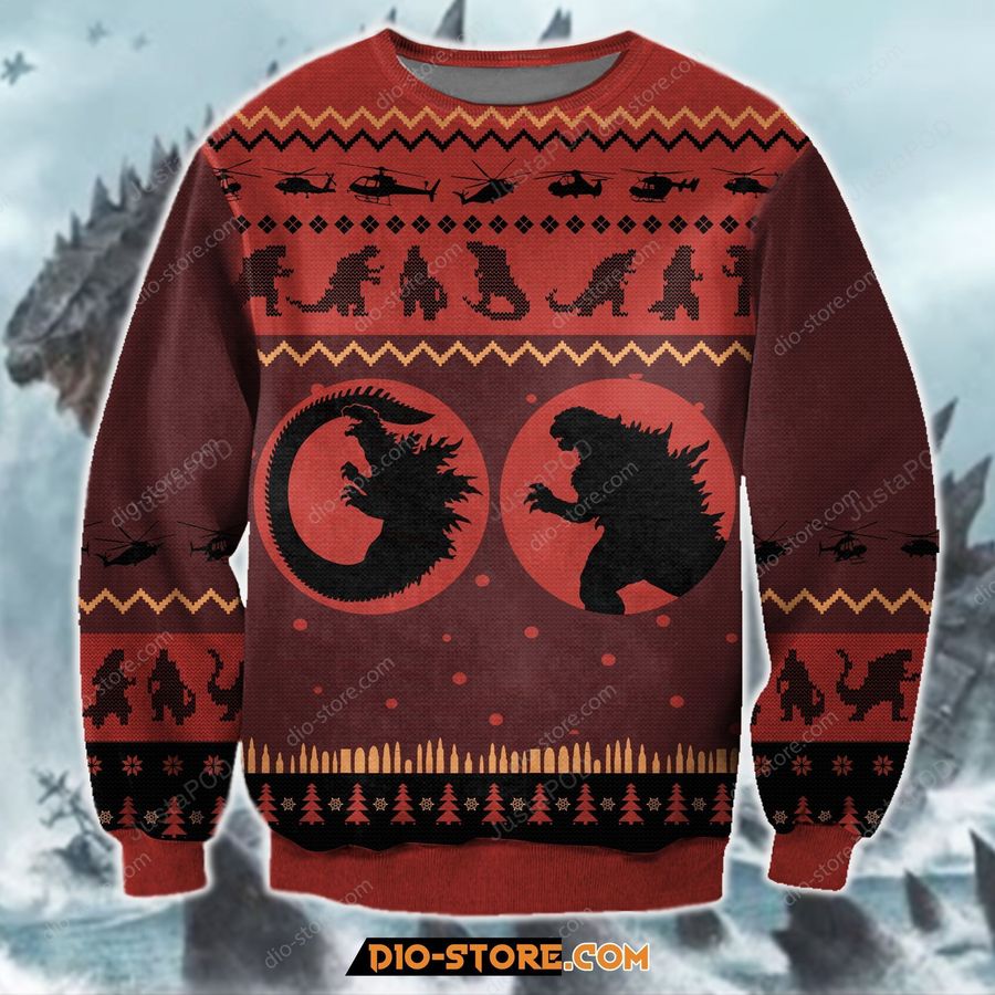 Gozilla Ugly Sweater, Ugly Sweater, Christmas Sweaters, Hoodie, Sweater
