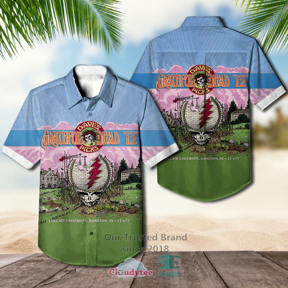 MLB Milwaukee Brewers Grateful Dead Hawaiian Shirt