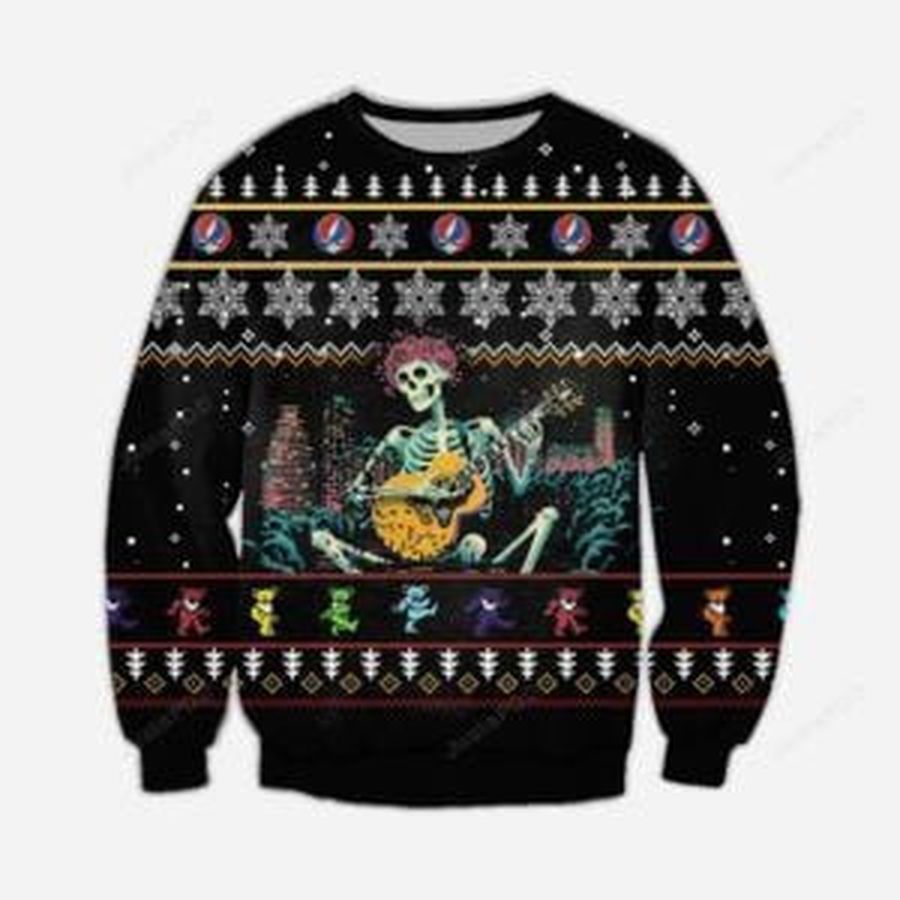 Grateful Dead Knitting Ugly Christmas Sweater All Over Print Sweatshirt