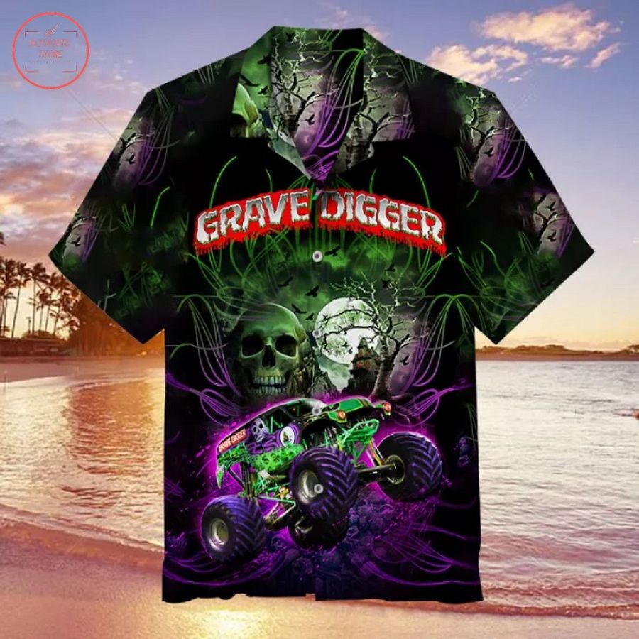 Grave Digger House Of Horror Hawaiian Shirt