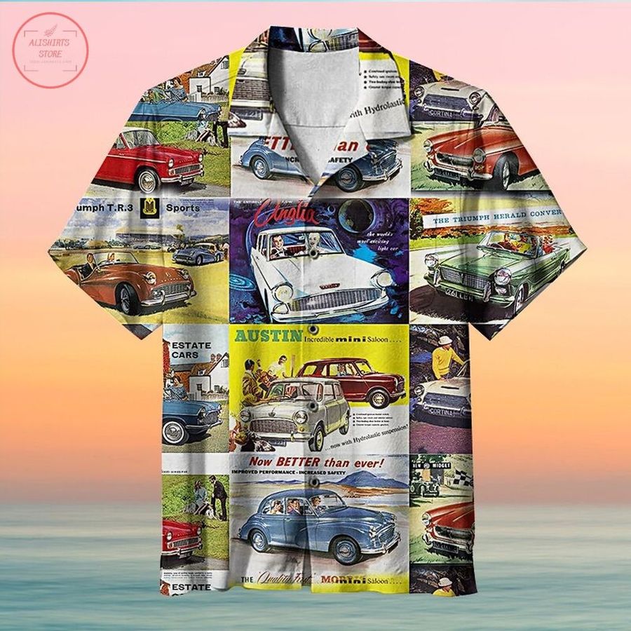 Great British Cars Hawaiian Shirt
