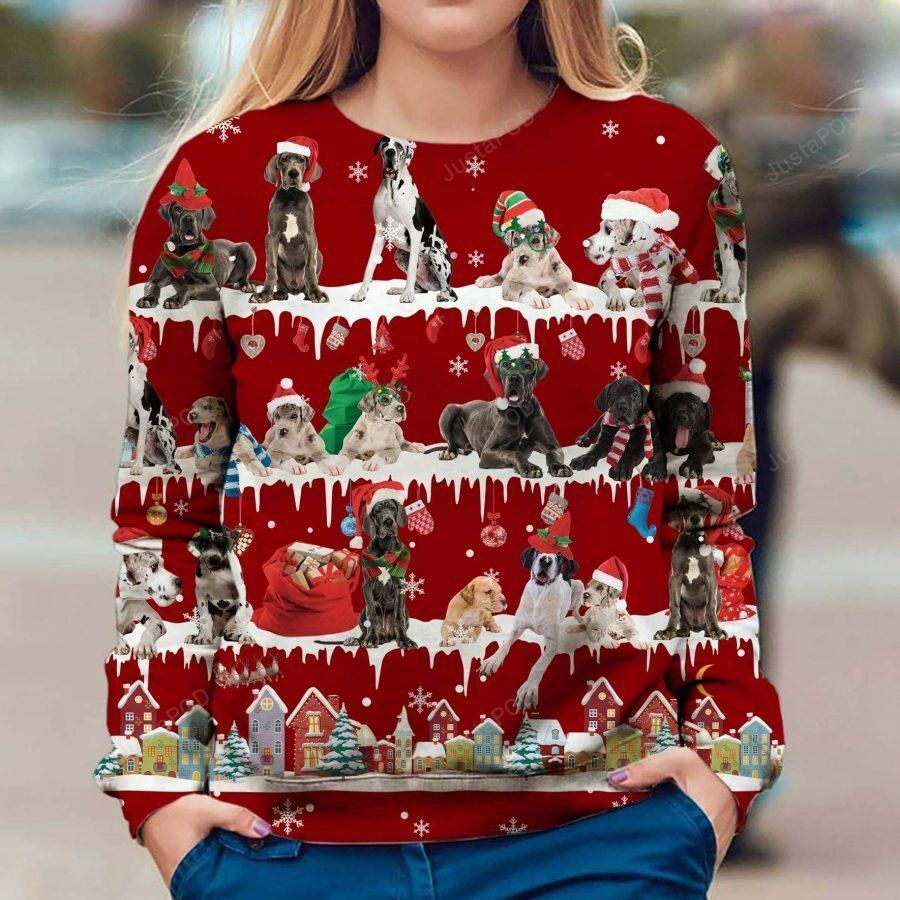 Great Dane Dog Ugly Sweater, Ugly Sweater, Christmas Sweaters, Hoodie, Sweater