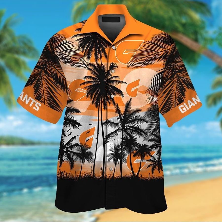 Greater Western Sydney Giants Short Sleeve Button Up Tropical Aloha Hawaiian Shirts For Men Women Shirt Afl
